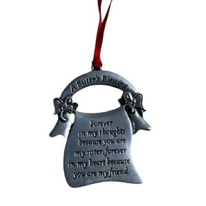 Camco A Sister's Blessing Pewter Christmas Tree Ornament Holiday